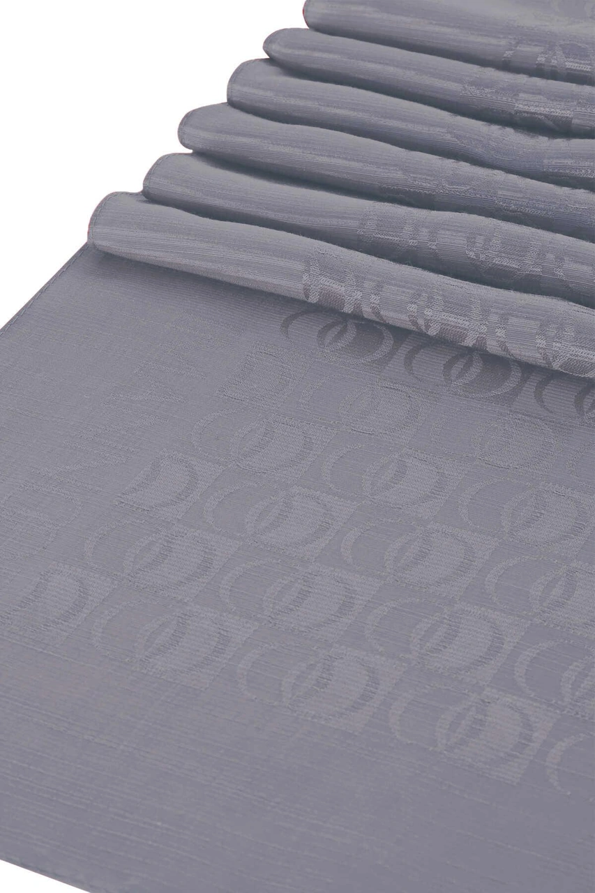 Imannoor Dama Logo Shiny Jakar Şal 70x190 Gri