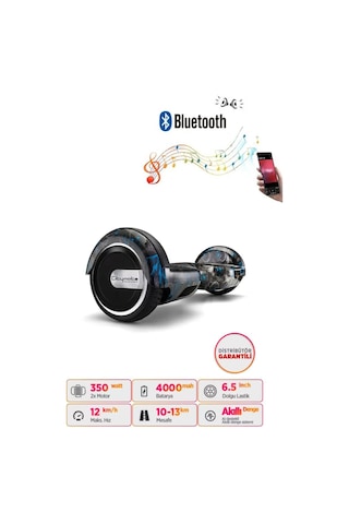 Citymate Hoverboard 6.5 inch Elektrikli Kaykay Scooter Bluetooth Hoparlörlü D03