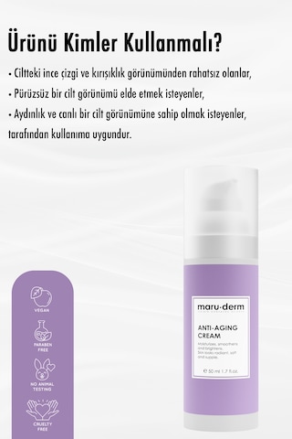 Maruderm AntiAge Kırşıklık Karşıtı Cilt Bakım Kremi 50 ML