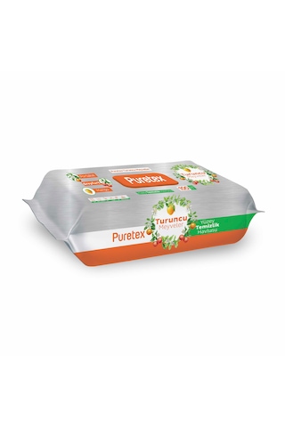 Puretex Yüzey Temizlik Havlusu Turuncu Meyveler 100 Yaprak Beyaz