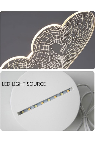 Geeksen Canavar Figürlü Usb 3d Akşam Lambası - Manuel Anahtar, Islak Isık, Ev Dekorasyonu, Çocuk Odası Hediyesi Sevgi Ayısı Diğr