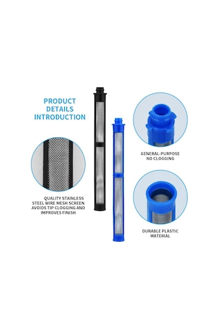 Xurunkeji Yüklenici Iı Ve Ftx Iı İçin Havasız Sprey Tabancası Filtresi 287033 Ve 287032, Lateks 100 Mesh Ve Lateks 60 Mesh 24 Adet