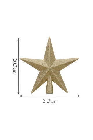 Karaca New Year Yılbaşı Yıldız Ağaç Başlığı Gold 20 cm