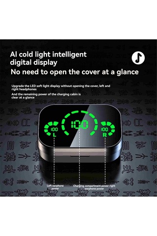 Hombey Yd03 Tws Bluetooth Kulaklık: Yüksek Kaliteli Ses, Mikrofonlu, Büyük Kapasiteli Şarj Kutusu Ve Led Sayısal Göstergeli