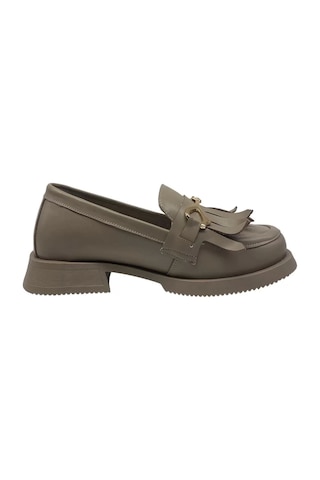 Albini A-10427 Kadın Deri Loafer Ayakkabı - Vizon