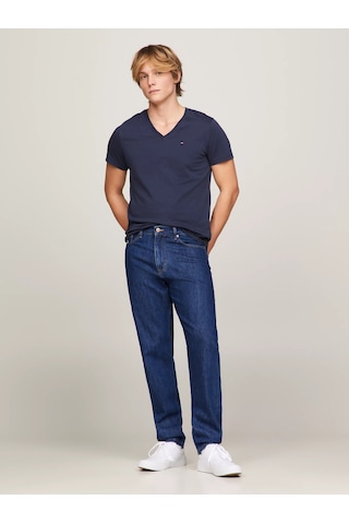 Tommy Hilfiger Erkek Tjm Orjinal Jarse V Yaka - Mavi Mavi