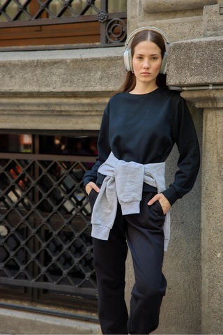 Defys Kadın Basic Sweat Siyah - 747511219 Siyah