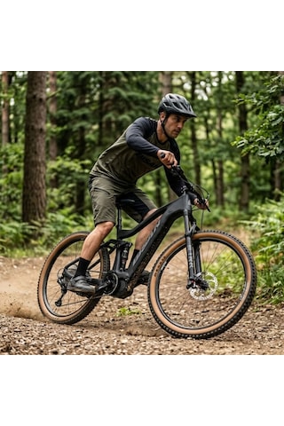 Bisan Zeus Xt - 29 Jant 17'' M Kadro 43cm Elektrikli Dağ Bisikleti - Siyah Gri Çok Renkli