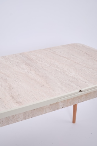 Norte Traverten Boyalı Mdf Mutfak Masa Takımı 80x130