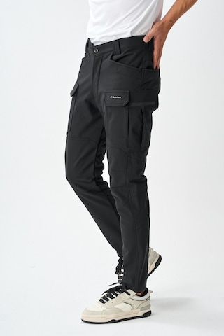 Dechers Soft Shell Rüzgar, Su & Soğuk Geçirmez İçi Polarlı Kışlık Taktik Pantolon E218-15 Siyah