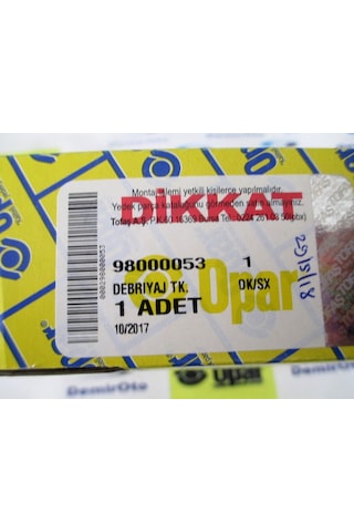 98000053 Debriyaj Seti Doğan Slx-Kartal Slx-Şahin Mpi İe OPAR