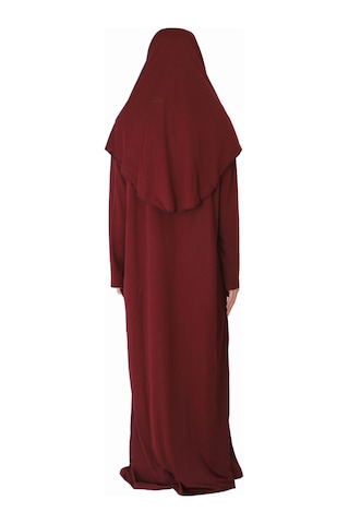 Zehranaz Namaz Elbisesi Bordo Fermuarsız Namaz Elbisesi Bordo