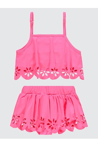 Civil Girls Kız Çocuk Mayo Set 2-12 Yaş Neon Pembe Neon Pembe