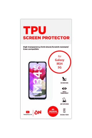 Samsung Galaxy Uyumlu M34 5g Ekran Koruyucu Tam Kaplayan Esnek Hd Film