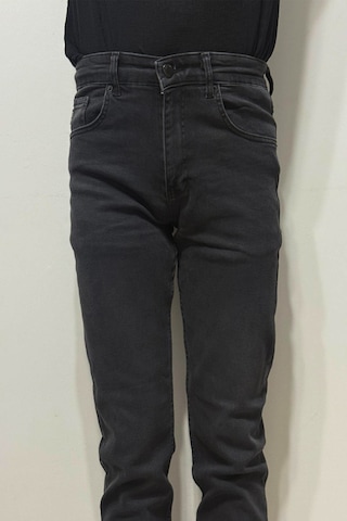 Hacker Denim Hacker Dmctekstil Erkek Füme Y 1041 Yüksek Bel Rahat Kesim Boru Paça Jean Pantolon