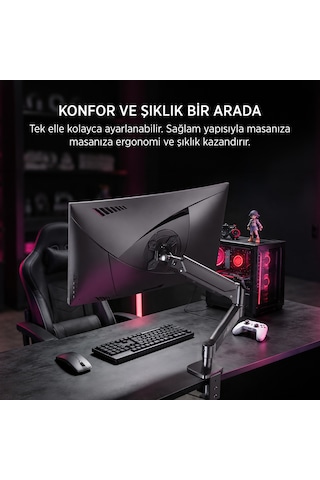 James Donkey Mr20 17 -32 Amortisörlü Tekli Monitör Standı Siyah