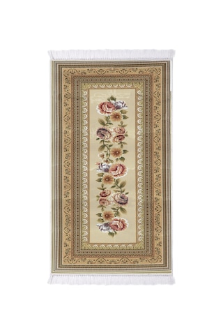 Dekoreko Ipek Halı Dijital Saçaklı 1836 Desen 1 Kahve