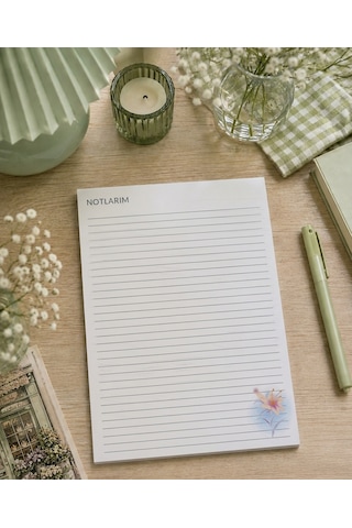 A4 Çizgili Zambak Defter Beyaz - Lila A4 Çizgili Zambak Defter Beyaz - Lila