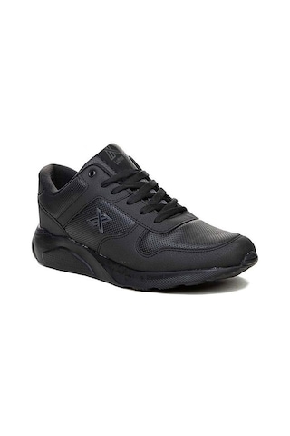 Luttoon 4039-24 Deri Anatomik Hafıza Taban Kadın Sneaker Siyah Füme Siyah