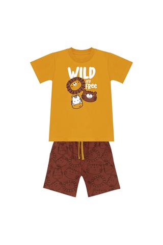 Wild Erkek Çocuk Yazlık T-shirt Şort Takım
