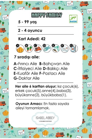 Djeco Kart Oyunları / Happy Family