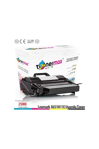 Tonerturk Lexmark X651H11E Uyumlu Toneri 25K X650 / X651 / X652 / X654 / X