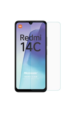 Xiaomi Redmi 14c Nano Glass Cam Ekran Koruyucu Redmi 14c İle Uyumlu Ekran Koruyucu - Şeffaf