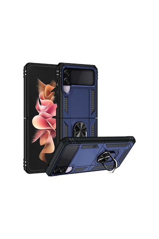 Zore Galaxy Uyumlu Z Flip 3 Kılıf Vega Kapak - Kırmızı Kirmizi