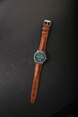 Hakiki Deri 18mm Akıllı Pimli Saat Kordonu Taba