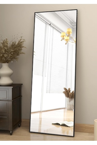 İva 162x55 Ayaklı, Asılı Veya Duvara Yaslı, Yer Aynaları,oturma Odası, Yatak Odası, Giyinme Odası Siyah