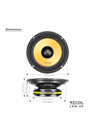 Recoil Lm8-4p 20cm Midrange 320w