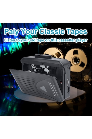 Kaset Çalar Walkman Kaset Çalar Taşınabilir Retro Hoparlör Çoklu Güç Kaynağı Yöntemleri Am/fm Radyo Fonksiyonu Yüksek Kaliteli Ses Müzik Severler İçin Mükemmel Arkadaş