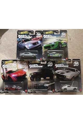 Hot Wheels Premium Fast And Furious 25. Yıl Özel Koleksiyon Araba Seti, 5'li Paket, 3+ Yaş, Model Hnw46 979n