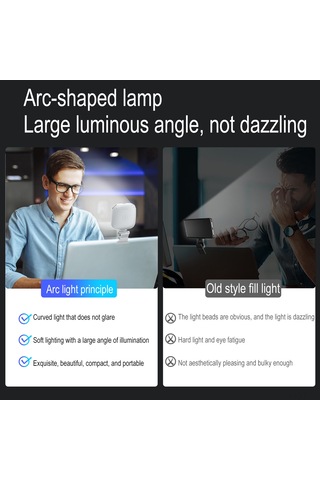 Youtek V15 Klipsli Telefon Aydınlatma Lambası - 2500k-9000k Renk Sıcaklığı, 1000mah Pil, Taşınabilir Selfie Işığı