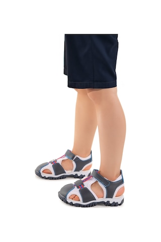 Kiko Kids Erkek Bebek Sandalet Arz 2399 Lacivert - Beyaz - Kırmızı Beyaz - Lacivert - Kırmızı