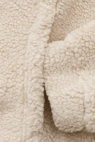 Genius Store Genıus Store Erkek Kapüşonlu Polar Sherpa Kuzu Kumaş İçi Şardonlu Kapüşonlu Sweatshırt Sherpa-kap Ekru