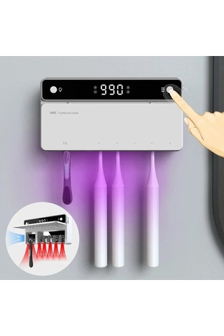 Maoyaya Uv Diş Fırçası Tutucu Şarj Edilebilir Hızlı Kuruyan Diş Fırçası, Çok Renkli Küçük Boyutlu Çok Renkli