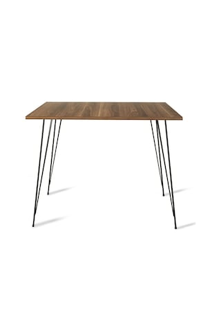 Pasific Home Sandalf Metal Ayaklı Mutfak Masası Kare 90x90 Ceviz