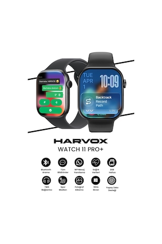 Harvox Watch 11 Pro+ Akıllı Saat Apple İphone Ve Android Tüm Telefonlara Uyumlu 46mm Siyah