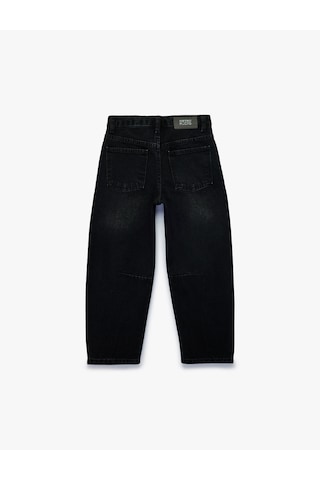Koton Pamuklu Loose Fit Denim Pantolon Siyah 7wkg40025ad