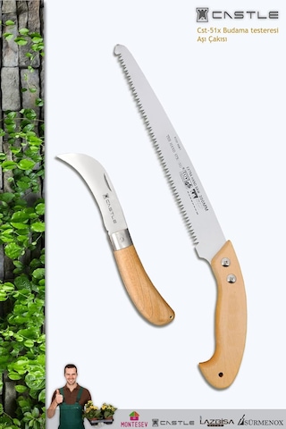 Budama Seti 2'li Budama Testeresi Budama Çakısı Aşı Çakısı Bıçağı