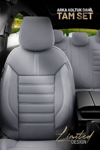Otom Limited Design Ekstra Destekli Oto Koltuk Kılıfı Füme