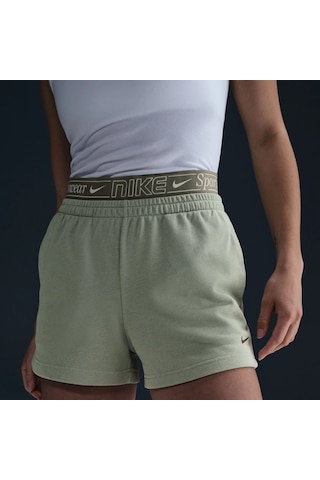 Nike Chill French Terry 4" Short Kadın Boxer Detaylı Şort-sportxstore Yeşil