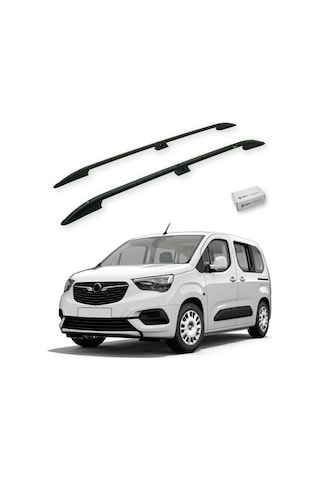 Turtle Opel Combo Life 2019-2025 / Kısa Şasi Tavan Çıtası Crown Siyah