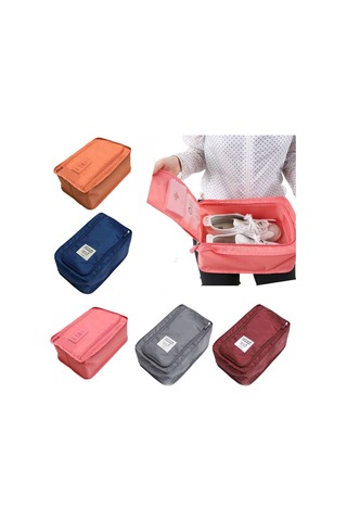 Moda Düzenleme Kutusu Su Geçirmez Seyahat Ambalaj Düzenleyici Çanta Ayakkabı Saklama Çantası Ev Yaşam Şarap Kırmızısı