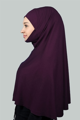 Altobeh Hazır Türban Peçeli Pratik Eşarp Tesettür Nikaplı Hijab - Namaz Örtüsü Sufle 3xl - Mürdüm MÜRDÜM
