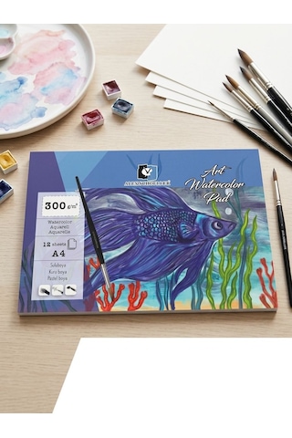 Alex.a4 300 Gr 12.li Spiralli Art Sulu Boya Defteri Alx-3930