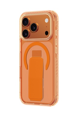 Apple Uyumlu iPhone 17 Pro Max Kılıf M-safe Şarj Özellikli Standlı Amazingthing Titan Pro Plus Kapak Turuncu Turuncu