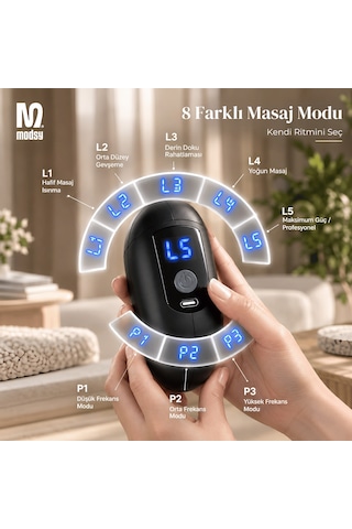 Modsy Dijital Led Ekranlı Titreşimli Vücut Masaj Aleti Bölgesel İncelme, Sıkılaştırma & Masaj Kemeri Cihazı