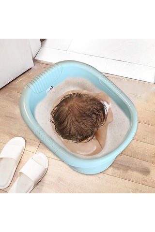 Suntek Bebek Küveti Kaymaz Banyo Koltuğu Bebekler Için Mavi